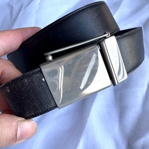 CALVIN KLEIN VINTAGE French Calfskin 36" Belt Boy Scout Buckle